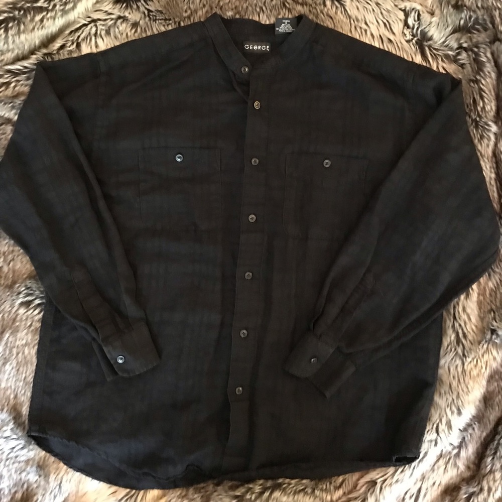 Men’s black button down shirt
